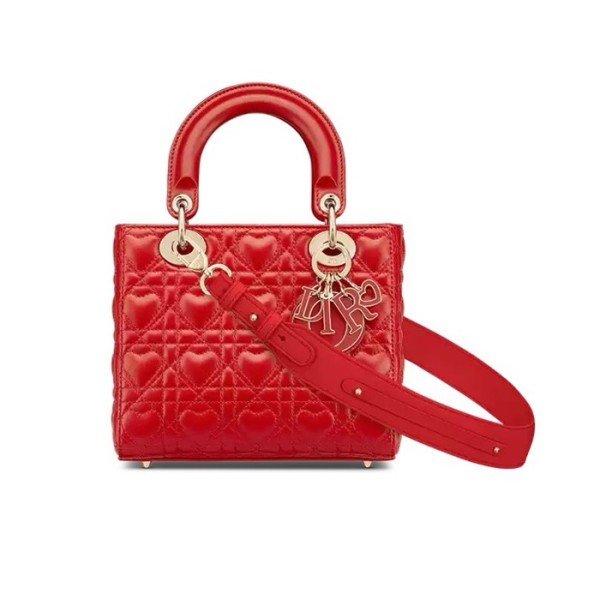 ❤디올 여성 레드 레이디 백 - Dior Womens Red Lady Bag - dib749x