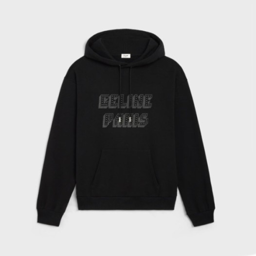 ❤셀린느 남성 캐쥬얼 블랙 후드티 - Celine Mens Black Hoodie - cec148x
