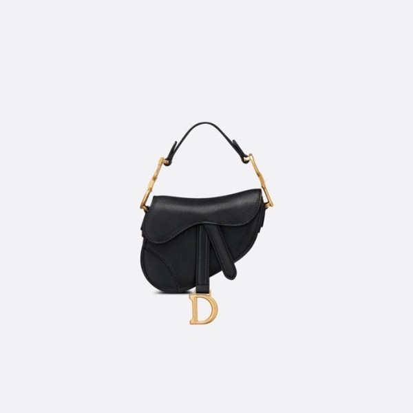 ❤디올 여성 블랙 미니 새들백 - Dior Womens Black Saddle Bag - dib763x