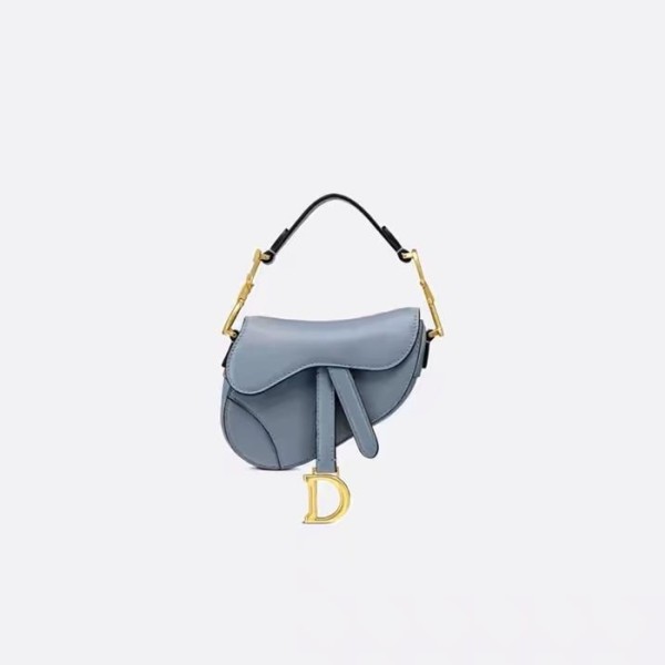 ❤디올 여성 블루 미니 새들백 - Dior Womens Blue Saddle Bag - dib764x