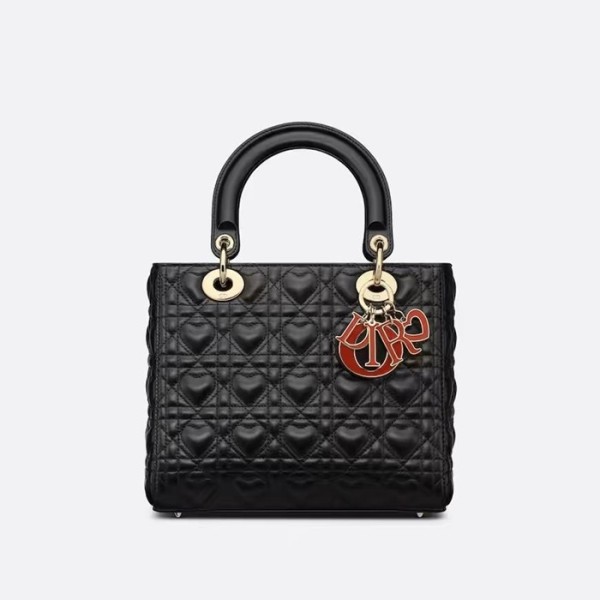 ❤디올 여성 블랙 레이디 백 - Dior Womens Black Lady Bag - dib773x