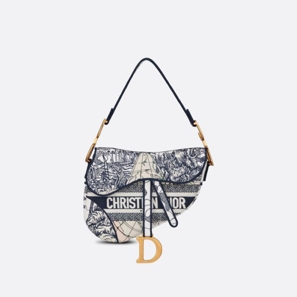 ❤디올 여성 네이비 새들백 - Dior Womens Navy Saddle Bag - dib788x
