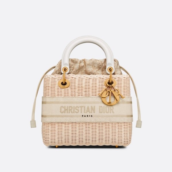 ❤디올 여성 화이트 라탄 백 - Dior Womens White Tote Bag - dib796x