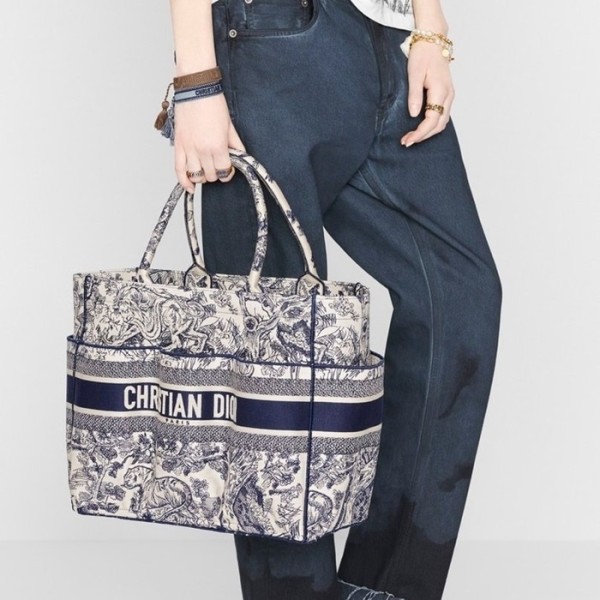 ❤디올 여성 네이비 북토트 - Dior Womens Navy Book Tote - dib810x