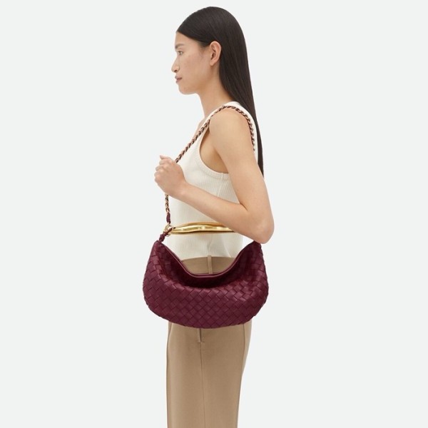 ❤보테가 베네타 여성 버건디 사딘 초크 - Bottega Veneta Womens Bugundy Sardine Bag - bab871x
