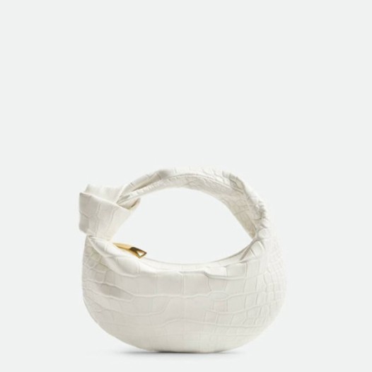 ★보테가베네타 여성 악어패턴 미니 조디 백 화이트  - Bottega Veneta Womens White Tote Bag - bvb875x