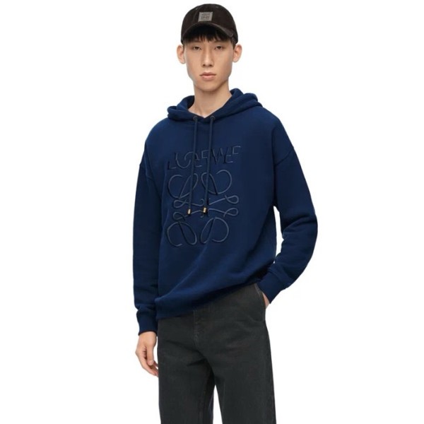 ❤로에베 남성 네이비 후드티 - Loewe Mens Navy Hoodie - loc176x