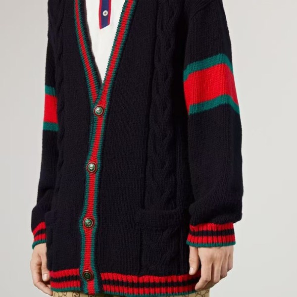 ❤구찌 남성 네이비 브이넥 가디건 - Gucci Mens Navy Cardigan - guc196x