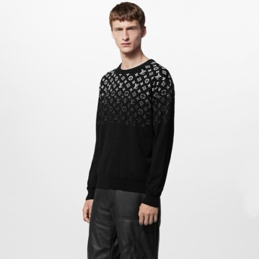 ❤루이비통 남성 블랙 크루넥 니트 - Louis vuitton Mens Black Sweaters - lvc199x
