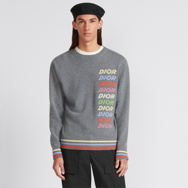 ❤디올 남성 그레이 니트 - Dior Mens Gray Knitwear - dic212x