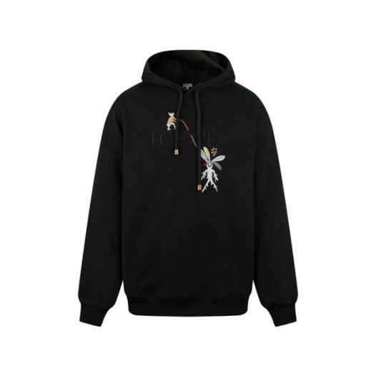 ❤로에베 남성 블랙 후드티 - Loewe Mens Black Hoodie - loc216x