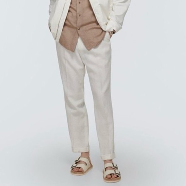 ❤브루넬로쿠치넬리 남성 화이트 슬리퍼 - Brunello Cucinelli Womens White Slippers - brs32x