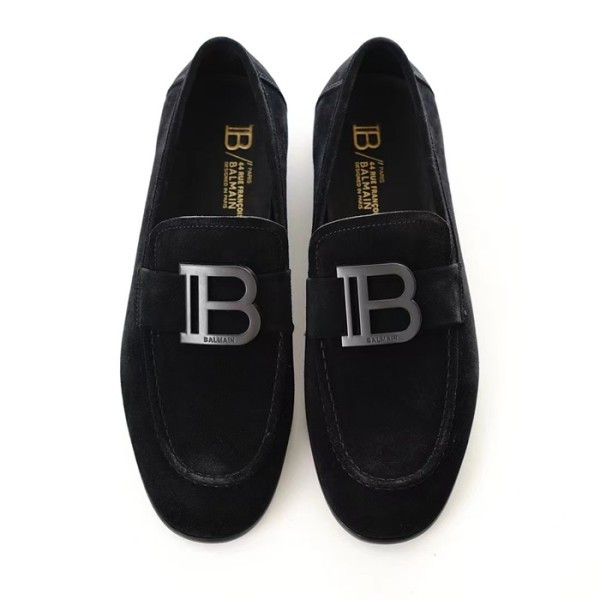 ❤발망 남성 블랙 로퍼 - Balmain Mens Black Loafer - bas45x