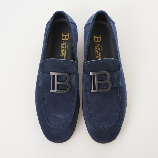 ❤발망 남성 네이비 로퍼 - Balmain Mens Navy Loafer - bas48x