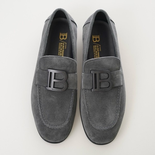 ❤발망 남성 그레이 로퍼 - Balmain Mens Gray Loafer - bas49x
