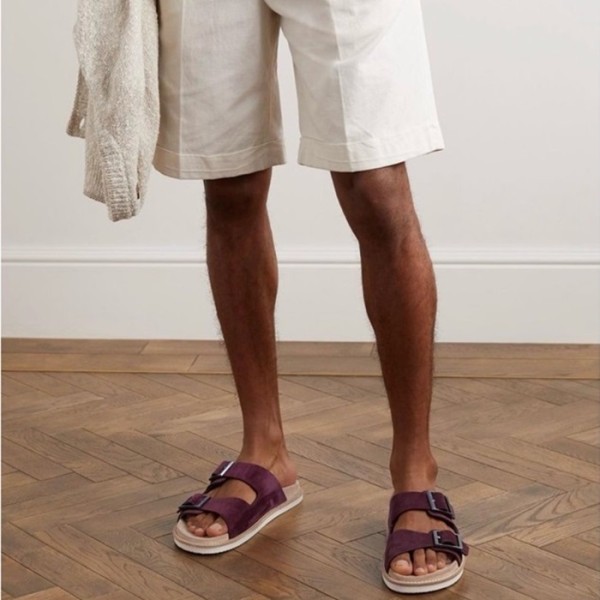 ❤브루넬로쿠치넬리 남성 버건디 슬리퍼 - Brunello Cucinelli Womens Burgundy Slippers - brs56x