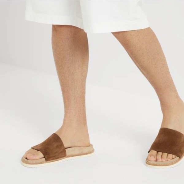 ❤브루넬로쿠치넬리 남성 브라운 슬리퍼 - Brunello Cucinelli Womens Brown Slippers - brs68x