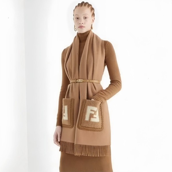 ❤펜디 여성 카멜 머플러 - Fendi Womens Camel Muffler - acc1700x