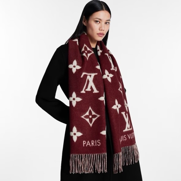 ❤루이비통 여성 버건디 머플러 - Louis vuitton Womens Burgundy Muffler - acc1746x