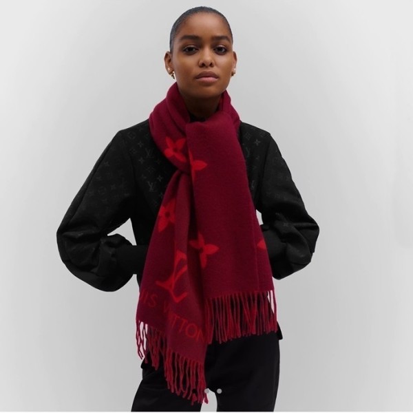 ❤루이비통 여성 레드 머플러 - Louis vuitton Womens Red Muffler - acc1750x