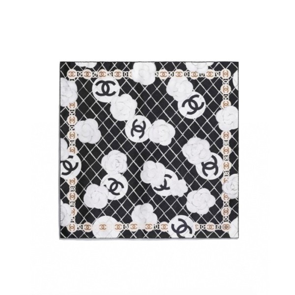 ❤샤넬 여성 까멜리아 스카프 - Chanel Womens Black Scarf - acc1807x