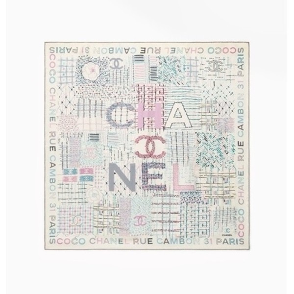 ❤샤넬 여성 화이트 스카프 - Chanel Womens White Scarf - acc1808x
