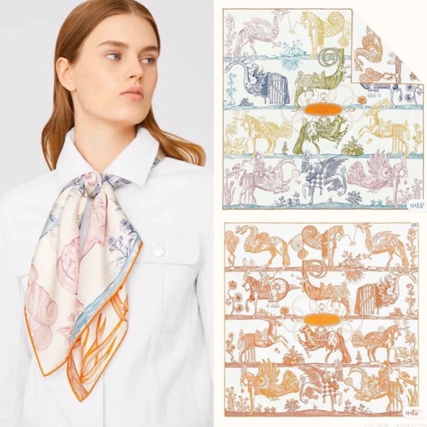 ❤에르메스 여성 오렌지 스카프 - Hermes Womens Orange Scarf - acc1868x
