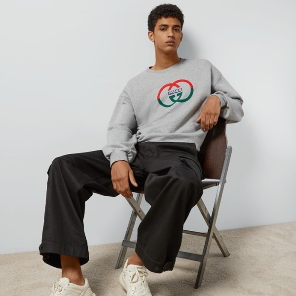 ❤구찌 남성 베이직 그레이 맨투맨 - Gucci Mens Gray Tshirts - guc293x