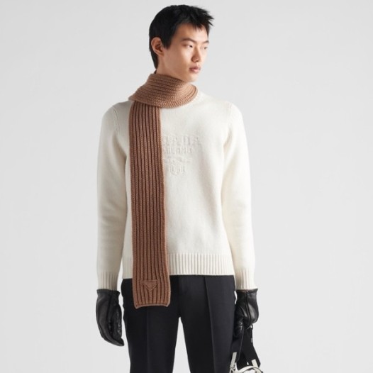 ❤프라다 남성 크루넥 화이트 니트 - Prada Mens White Knits - prc304x