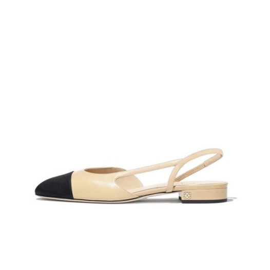 ❤샤넬 여성 미들힐 슬링백 - Chanel Womens Beige Slingback - chs107x