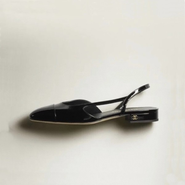 ❤샤넬 여성 미들힐 슬링백 - Chanel Womens Black Slingback - chs109x