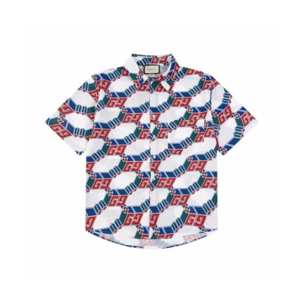 ❤구찌 남성 화이트 반팔 셔츠 - Gucci Mens White Shirts - guc309x