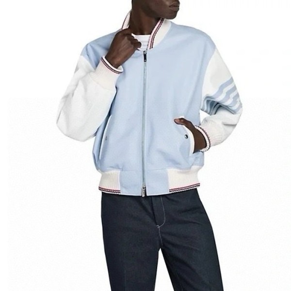 ❤톰브라운 남성 블루가죽 자켓 - Thom Browne Mens Blue Jackets - thc329x