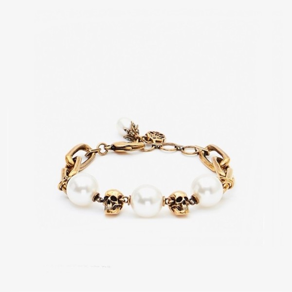 ❤알렉산더 맥퀸 여성 골드 팔찌 - Alexander Mcqueen Womens Gold Bangle - acc1904x