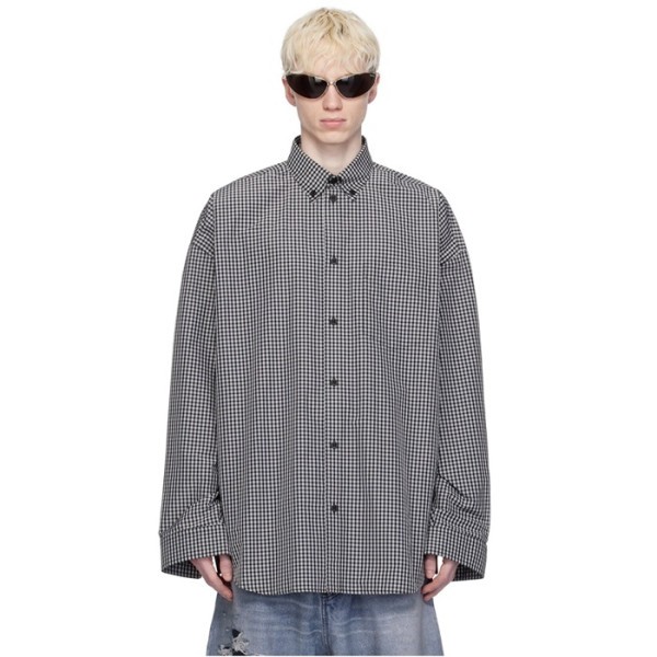❤발렌시아가 트렌디 남성 블랙 셔츠 - Balenciaga Mens Black Shirts - bac341x