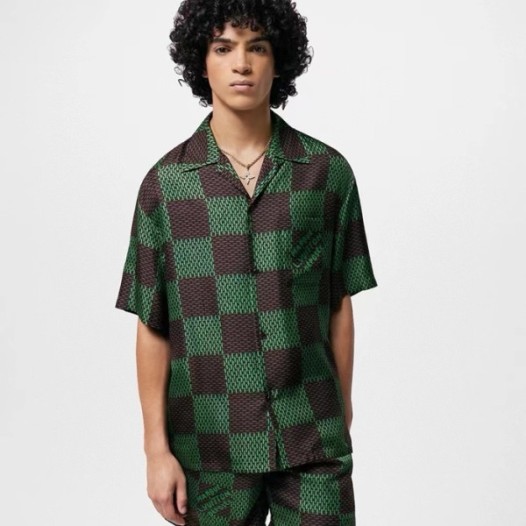 ❤루이비통 남성 그린 반팔 셔츠 - Louis vuitton Mens Green Shirts - lvc329x