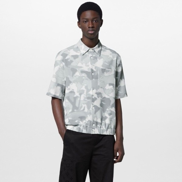 ❤루이비통 남성 그레이 반팔 셔츠 - Louis vuitton Mens Black Shirts - lvc338x