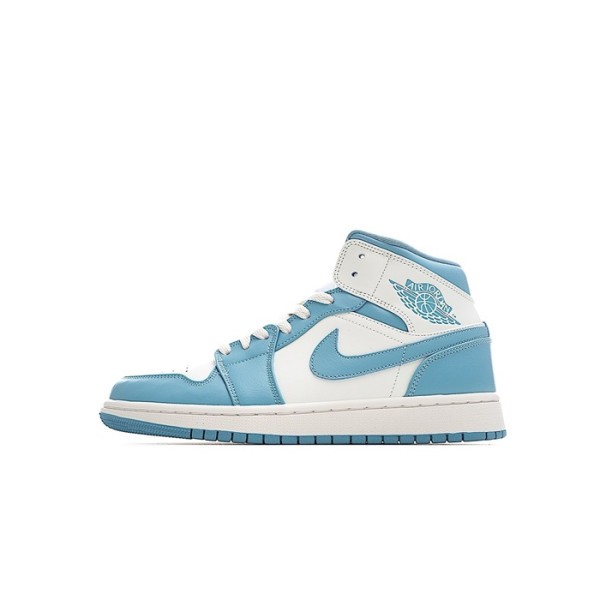 ❤나이키 남/녀 블루 하이탑 스니커즈 - Nike Jordan 1 Mid Unisex Sneakers - nis297x