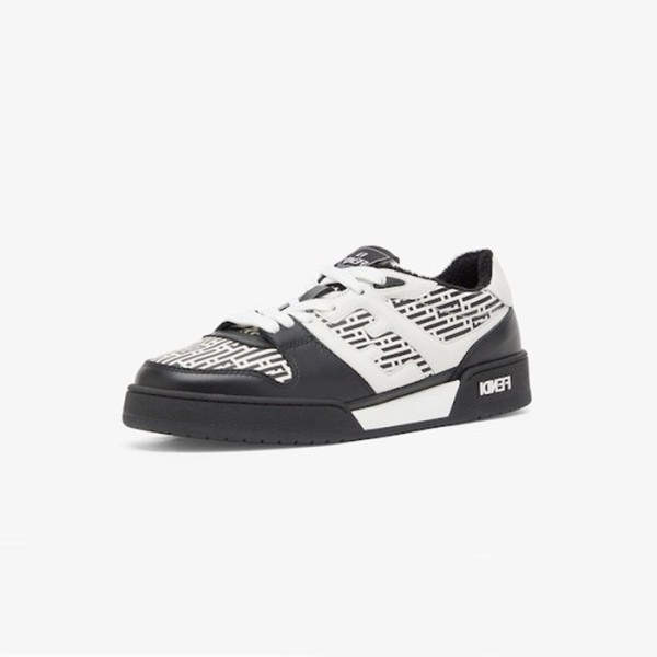 ❤펜디 남성 매치 블랙 로우탑 스니커즈 - Fendi Mens Black Sneakers - fes344x