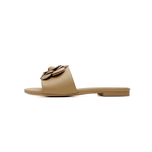 ❤샤넬 여성 까멜리아 베이지 뮬 - Chanel Womens Beige Slippers - chs354x