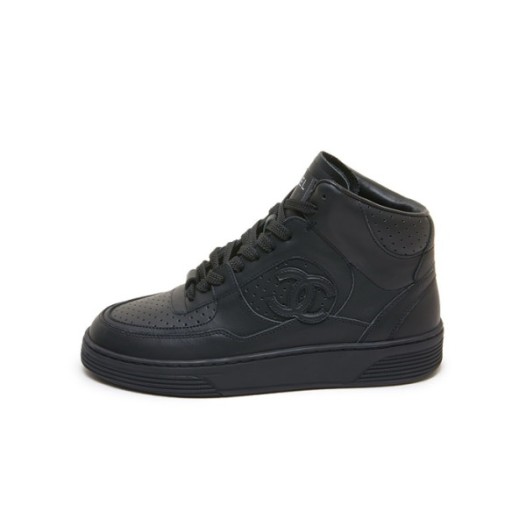 ❤샤넬 여성 블랙 하이탑 스니커즈 - Chanel Womens Black Sneakers - chs370x