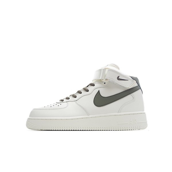 ❤나이키 남/녀 카키 하이탑 스니커즈 - Nike Air Force 1 Unisex Sneakers - nis449x
