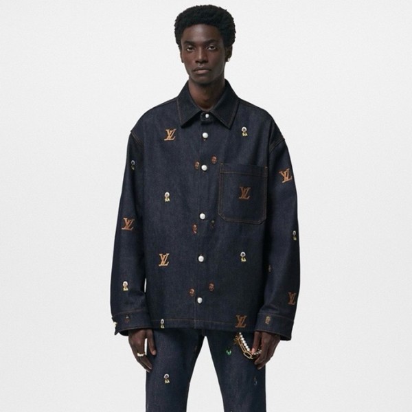 ❤루이비통 남성 블루 셔츠 - Louis vuitton Mens Blue Shirts - lvc362x