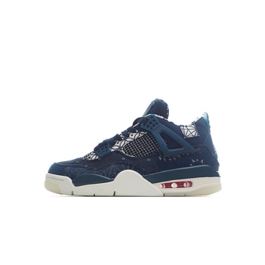 ❤나이키 남/녀 네이비 하이탑 스니커즈 - Nike Air Jordan 4 Retro Unisex Sneakers - nis508x