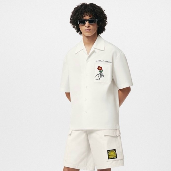 ❤루이비통 남성 화이트 반팔 셔츠 - Louis vuitton Mens White Shirts - lvc374x