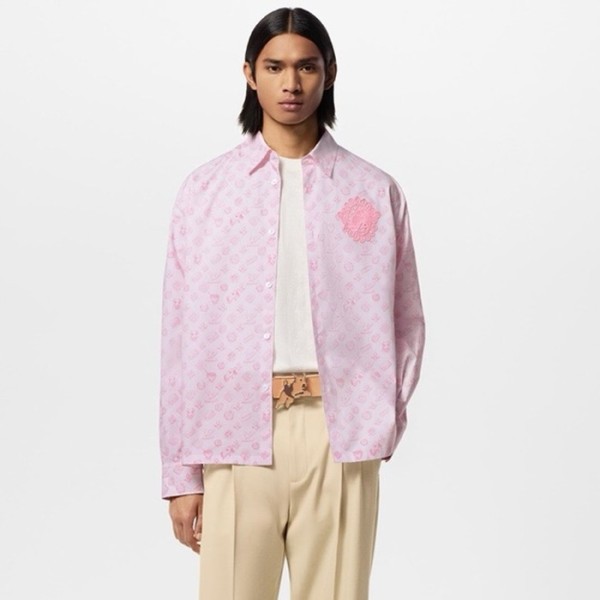 ❤루이비통 남성 핑크 셔츠 - Louis vuitton Mens Pink Shirts - lvc375x