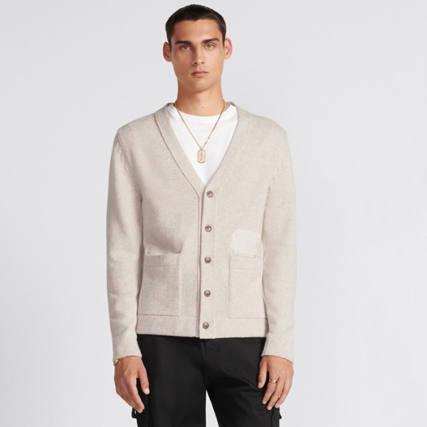 ❤디올 남성 베이지 브이넥 가디건 - Dior Mens Beige Cardigan - dic386x