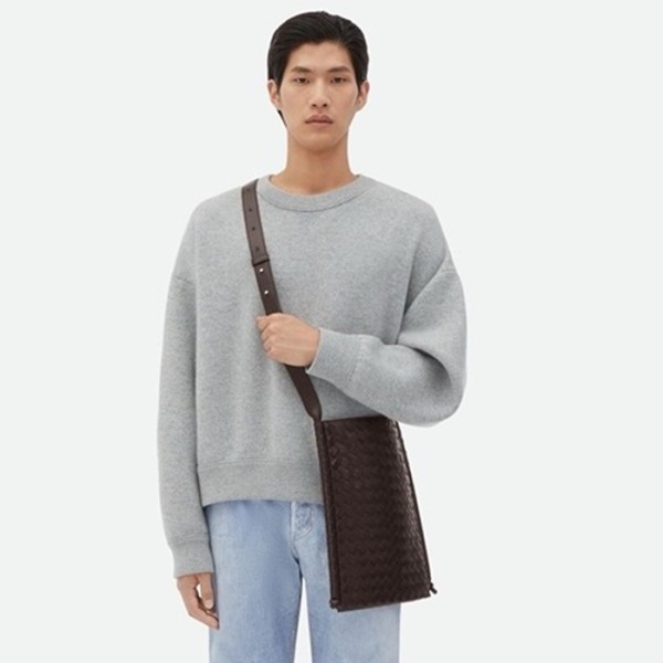 ❤보테가 베네타 남성 초코브라운 플랫 루프 - Bottega Veneta Mens Brown Flat Loop - bvb468x