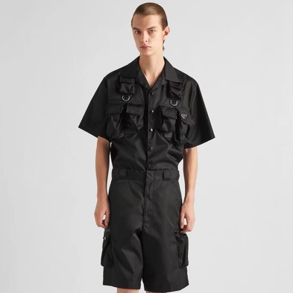 ❤프라다 남성 블랙 반팔 셔츠 - Prada Mens Black Shirts - prc392x