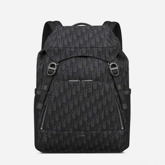 ★디올 남성 오블리크 블랙 8 플랩 백팩 - Dior Mens Oblique Black Back Pack